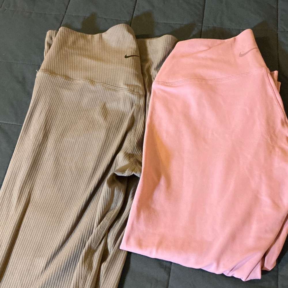 Nike Tan Ribbed Leggings